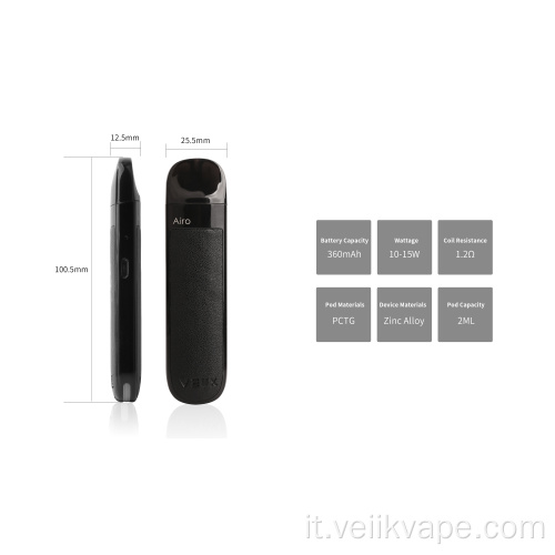 Penna ricaricabile Pod Vape di marca VEIIK ricaricabile a batteria